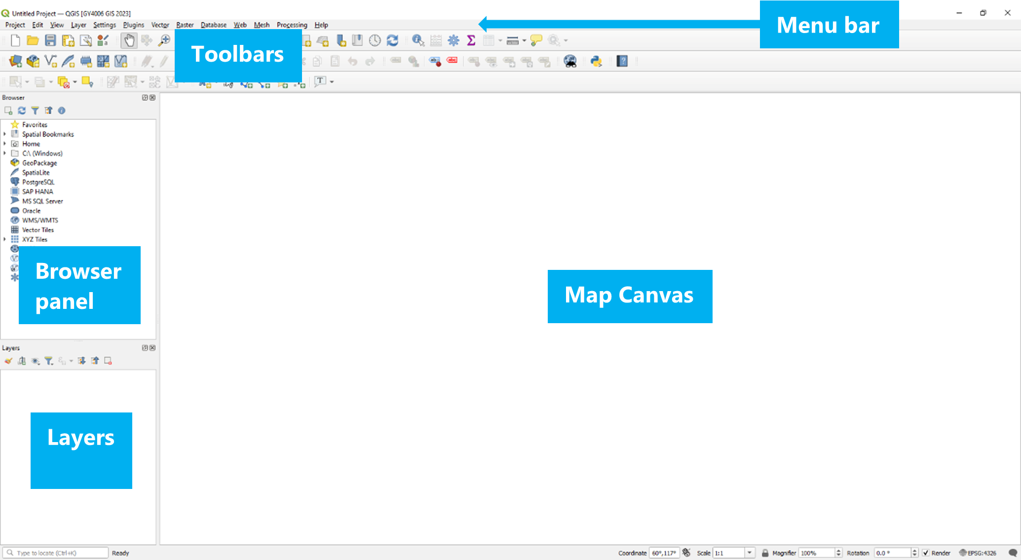 QGIS New Project layout